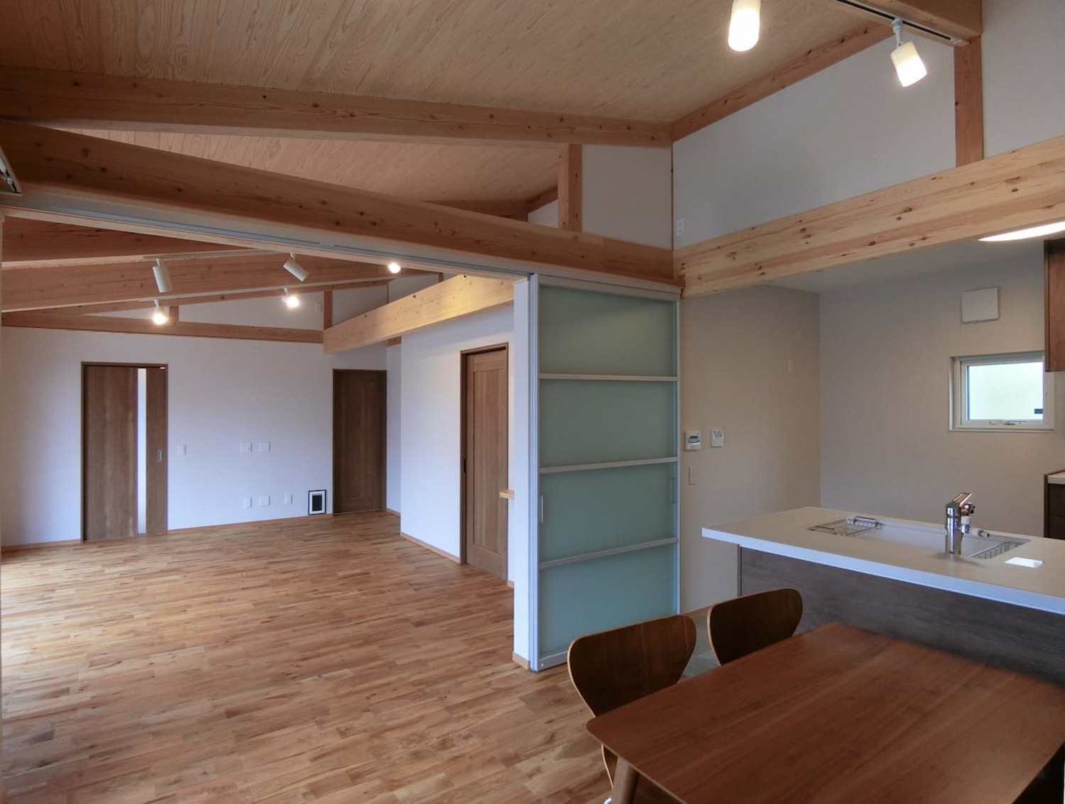 登り梁の美しい平屋